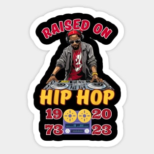 50 Years Hip Hop Vinyl Retro 50th Anniversary Celebration Sticker